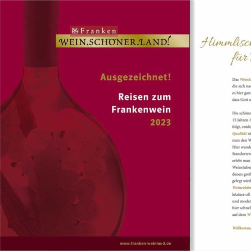 Broschüre Reisen zum Frankenwein 2023